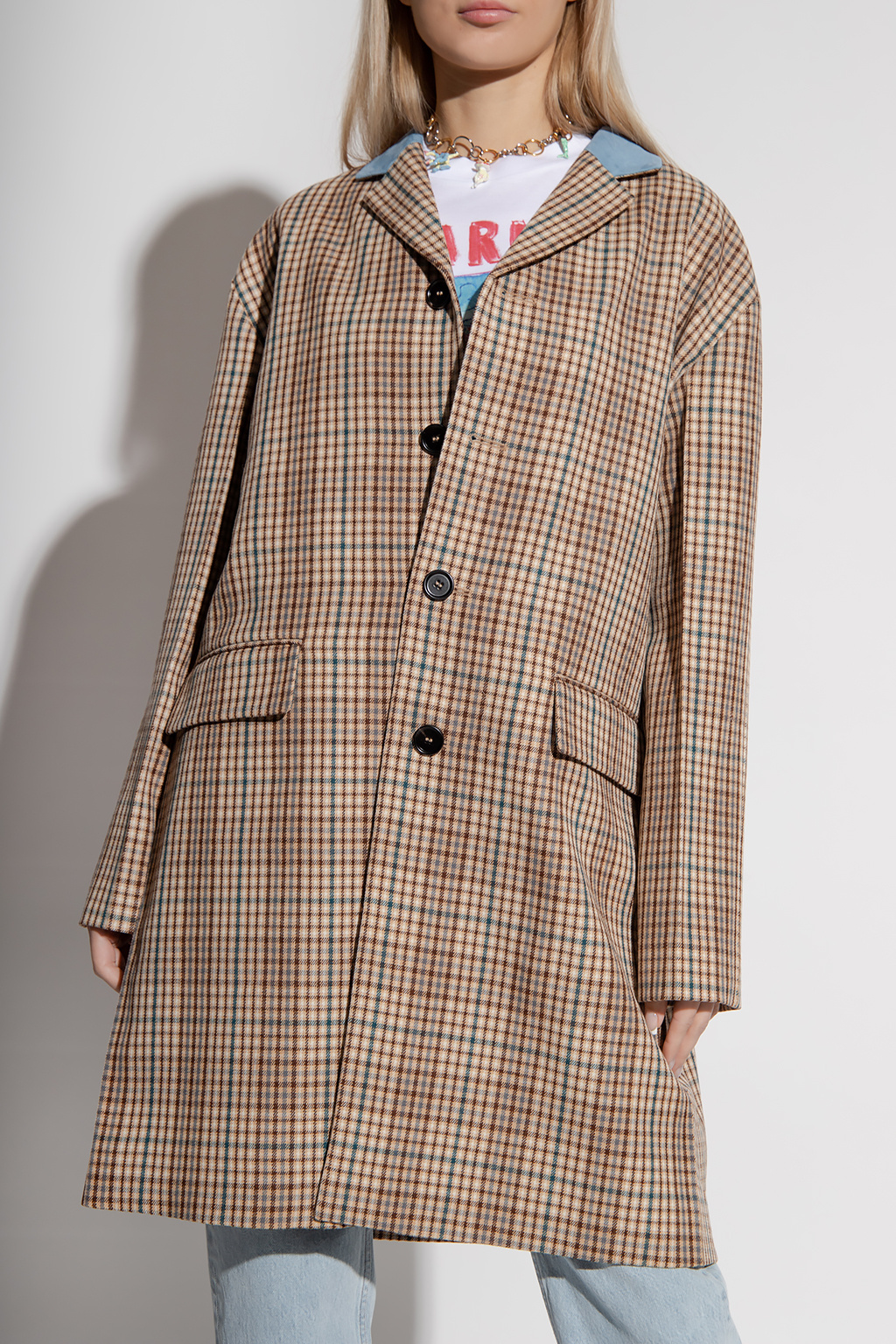 2024特集 MARNI-WOOL/NYLON FLY FRONT CHESTER COAT チェスターコート